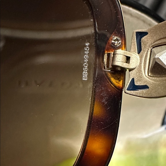⭐️BVLGARI 6060-B Vintage Butterfly Amber Swarovski Tortoise, Gradient Sunglasses - Picture 11 of 16